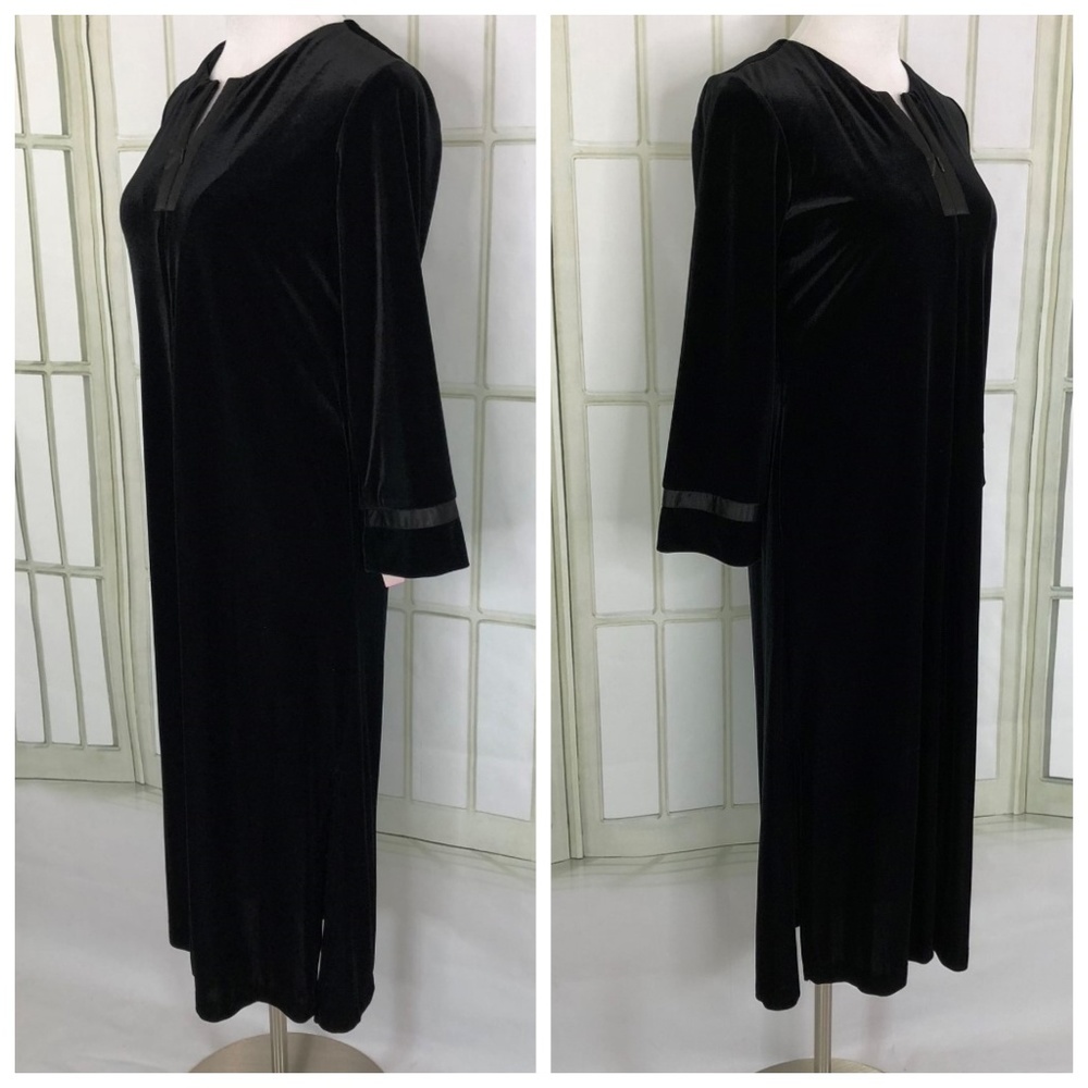 NWT Oscar de la Renta Velvet Midi Shift Dress - Picture 7 of 8
